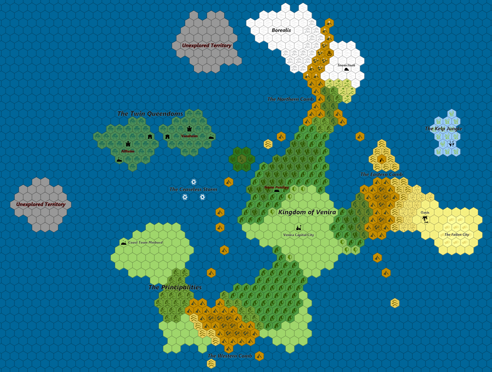 The Kingdom of Venira and Surrounding Areas
