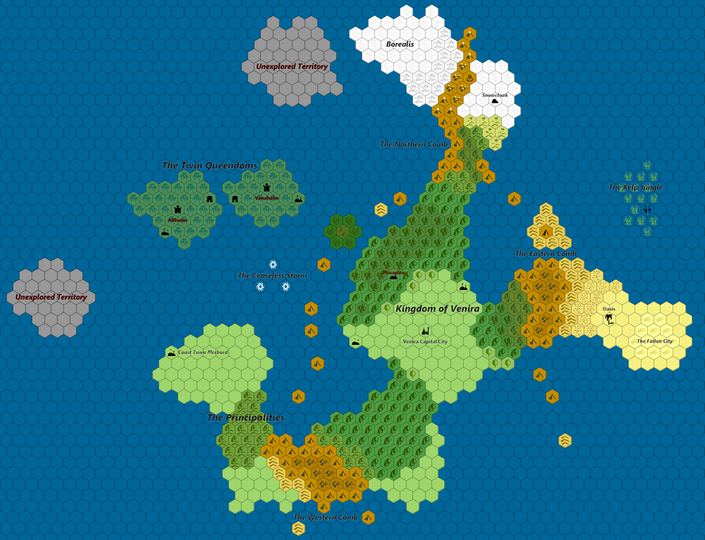 The Kingdom of Venira and Surrounding Areas