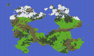 A continent with a great island sea