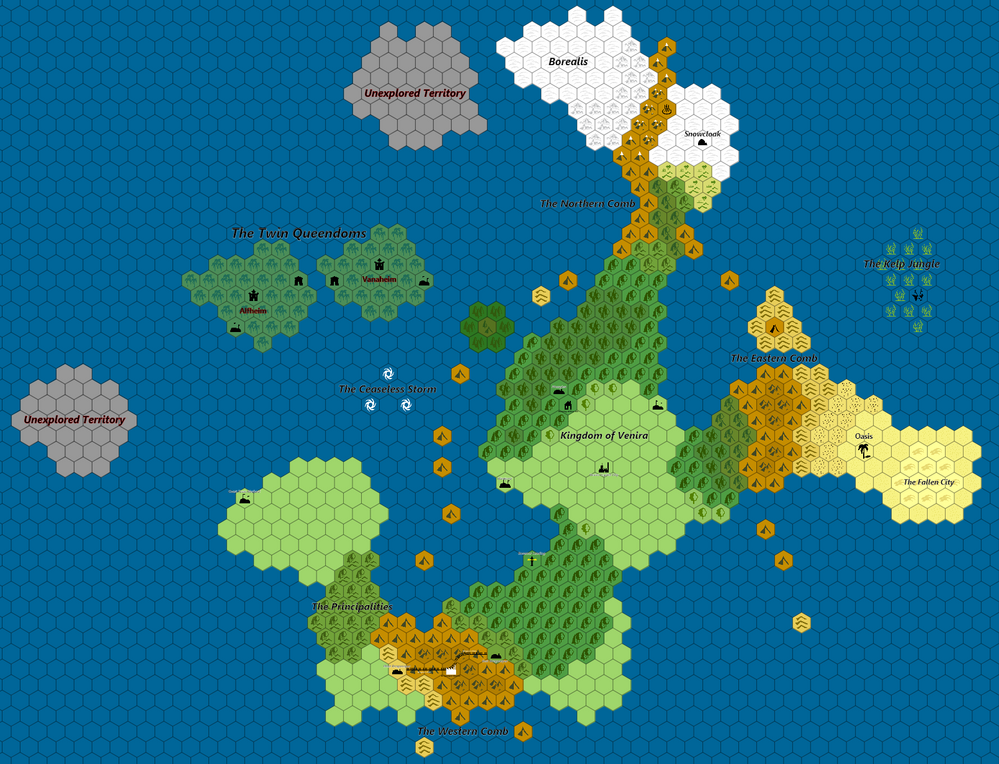 The Kingdom of Venira and Surrounding Areas